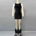 2025 New Women Sleeveless Bandage Dress Sexy Beading Tassels Clothes Club Party Elegant Dresses