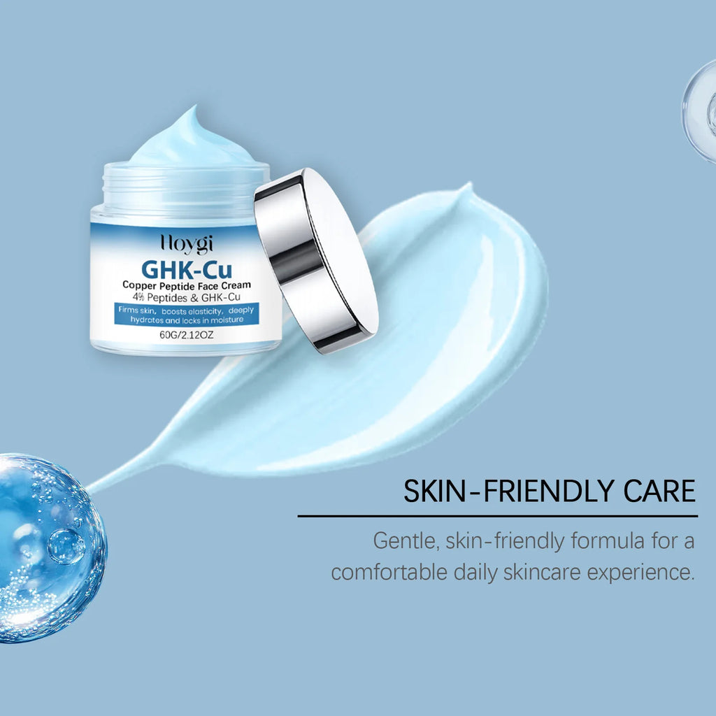 Hoygi Copper Peptide Face Cream Deep Hydration Firming Skin Plump Younger Looking Skin Tightening Anti Aging Facial Moisturizer