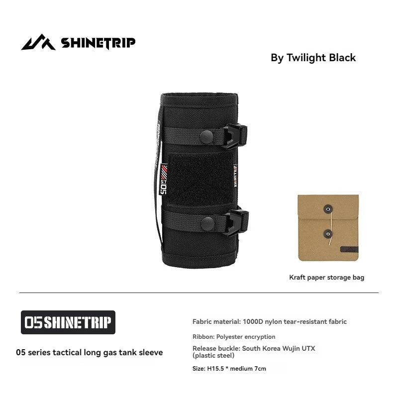 Blackened Gas Cylinder Protective Cover Outdoor Series Anti-Collision Camping Decoration Storage for Camping Gear