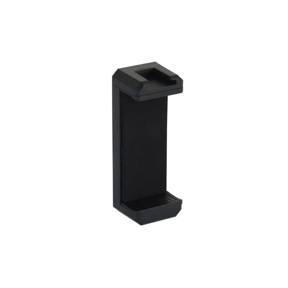Universal Phone Tripod Mount Clip with Cold Shoe, 1/4" Screw Plastic Smartphone Holder for Tripod Selfie Stick Live Streaming