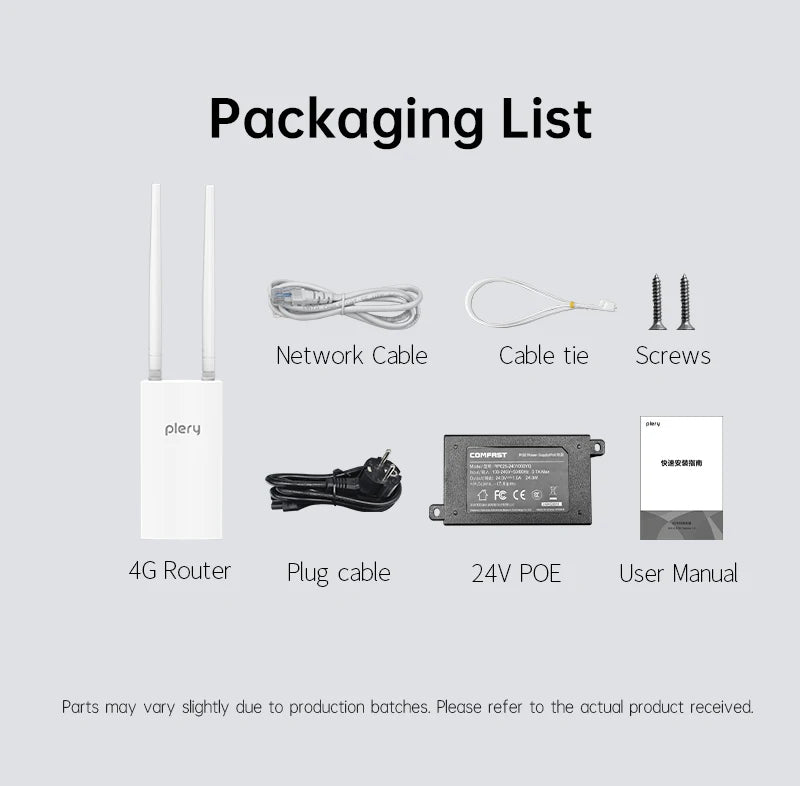 PLERY 1200Mps 4G LTE Router Cat.6 802.11b/g/n/ac 2.4GHz+5.8GHz 4G Outdoor Router+4G Indoor Router 5 g SIM EU Plug For Global