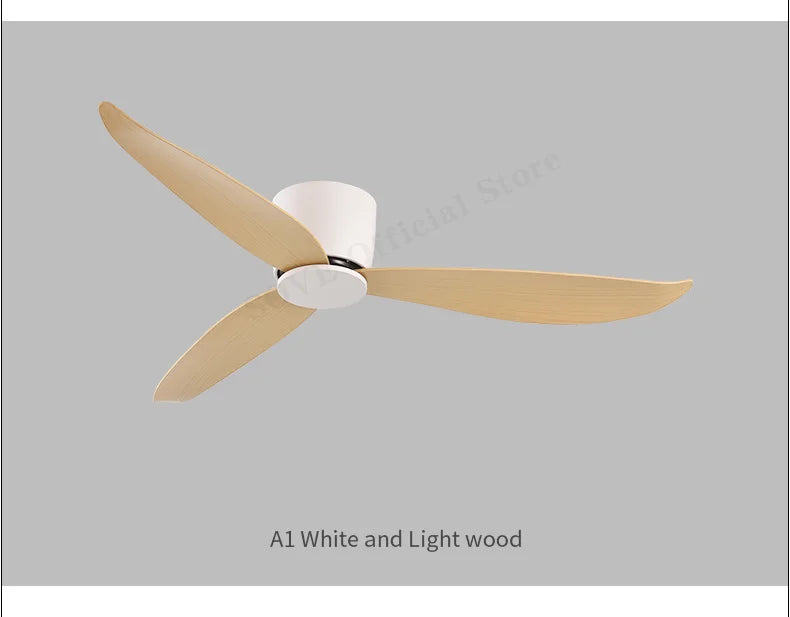 Modern Led Ceiling Fan Without Lights DC Motor 6 Speeds Timing Fans 17CM Low Floor Loft Remote Control Decorative Fan With Light