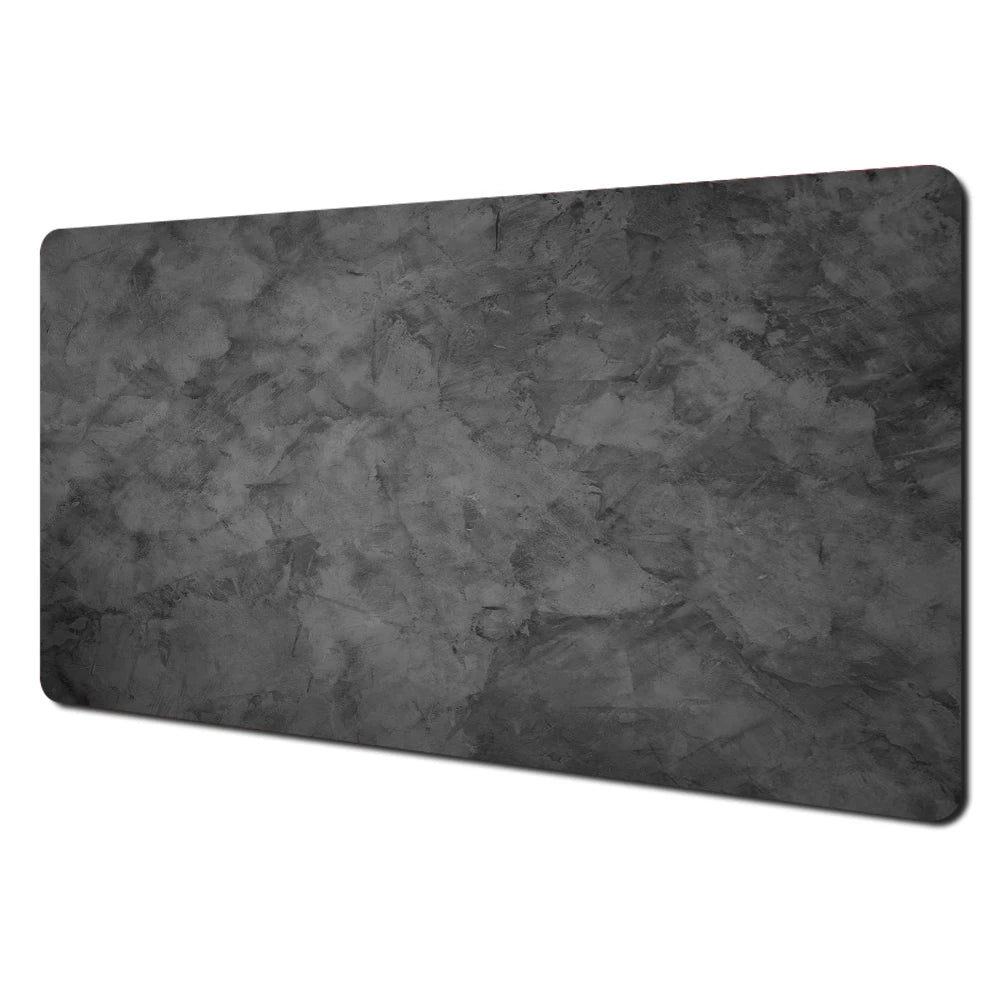 Black and Grey Abstract Art Pattern Design Mouse Pad Desk Mat with Stitched Edge Rubber Anti-Slip Gaming Mat Keyboard Mouse Pads