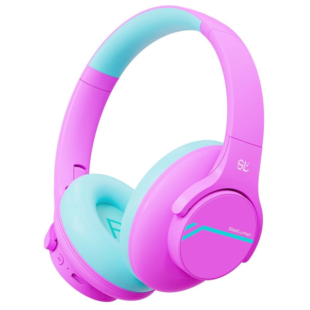ANC Kids Wireless Headphones Noise Cancelling Bluetooth Earphones For School Travel Soundproof Headset Kids Protection Hearing