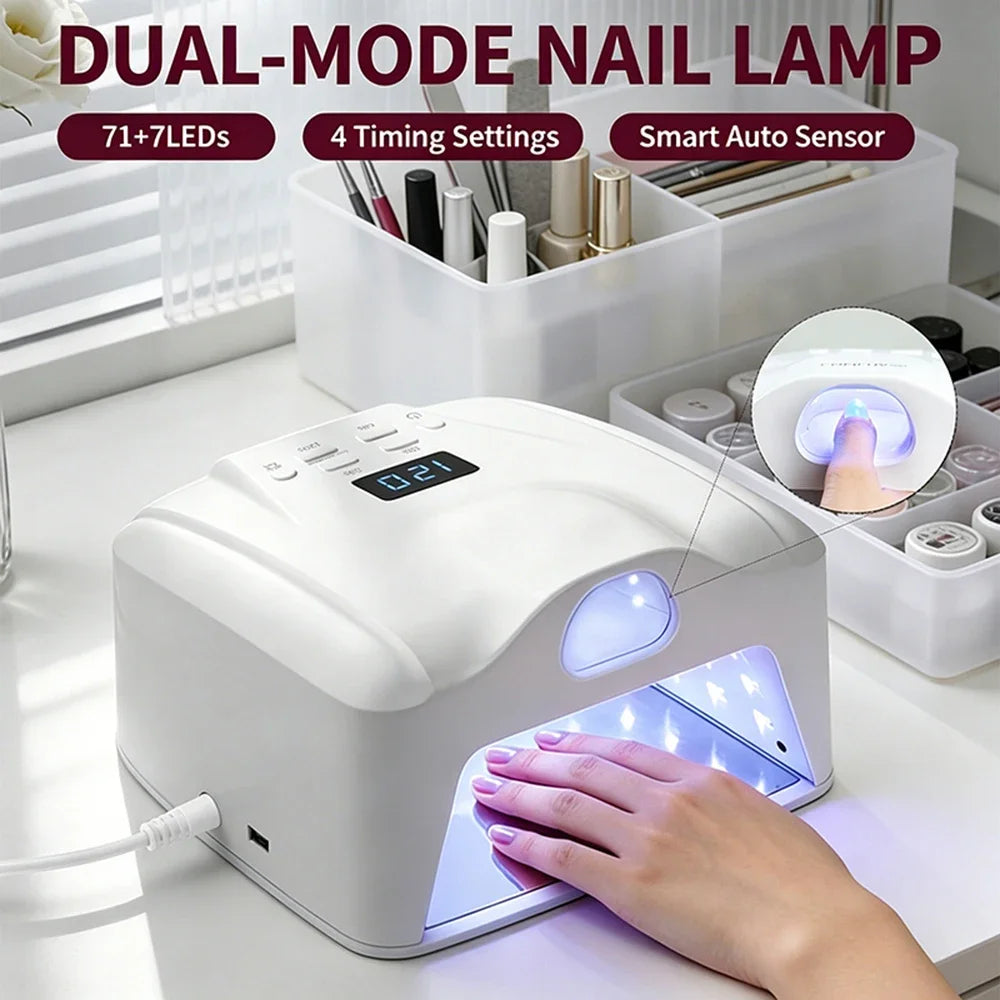 Dual Use Nail Lamp Cordless Manicure Dryer Wireless UV Light 78LEDs Fast Nail Gel Curing Smart Auto Sensor With Single Thumb Nai