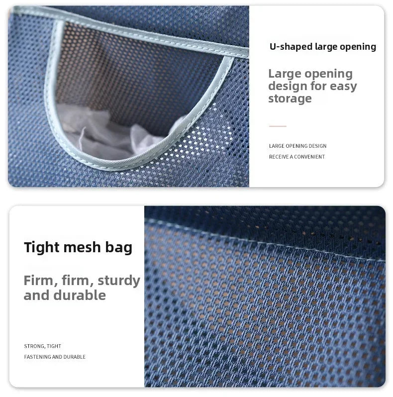 Kitchen Wall Mounted Garbage Bag Storage Bag, Hanging Plastic Bag Organizer With Hooks