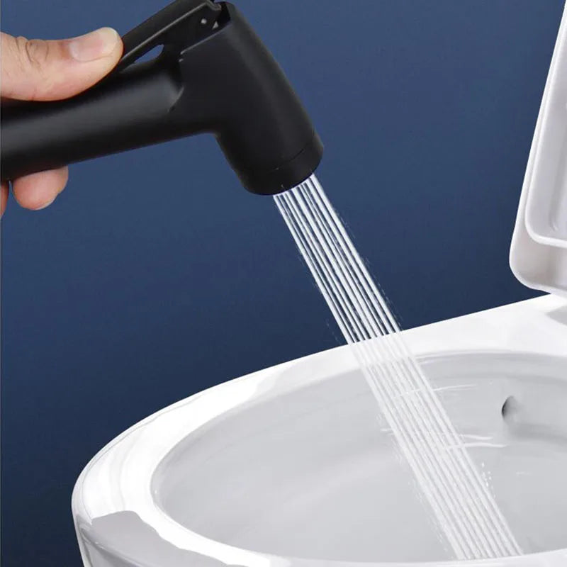 Handheld Black Toilet wash Bidet Faucet Spray Gun Sprayer shower head Anal cleaning washer WC Bathroom water valve hose holder