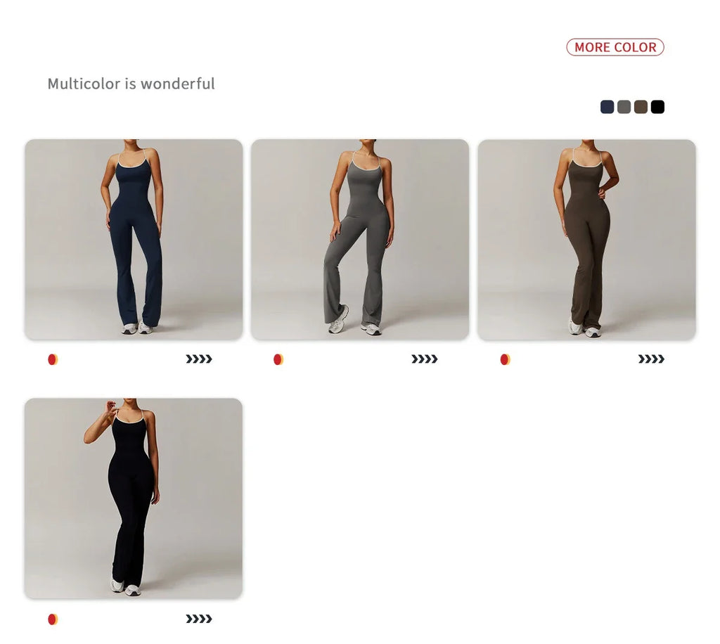 Yoga Set V Jumpsuit Gym Set Women Training Yoga Suit Sportswear Women Sports Jumpsuit Fitness Workout Bodysuits Sexy Back
