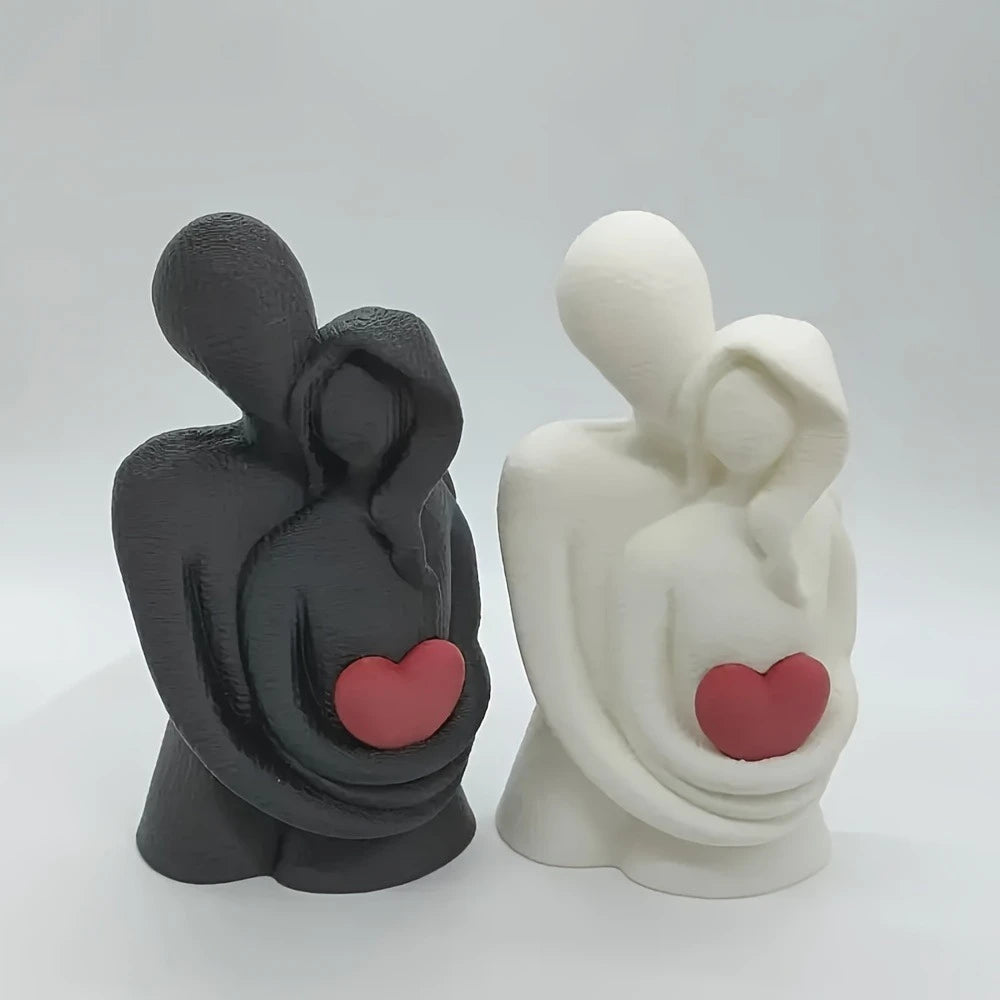 3D Printing Embracing Couple Decoration Ornaments, Modern Love Embracing Statues, Modern Love Art Statues, Perfect Gifts