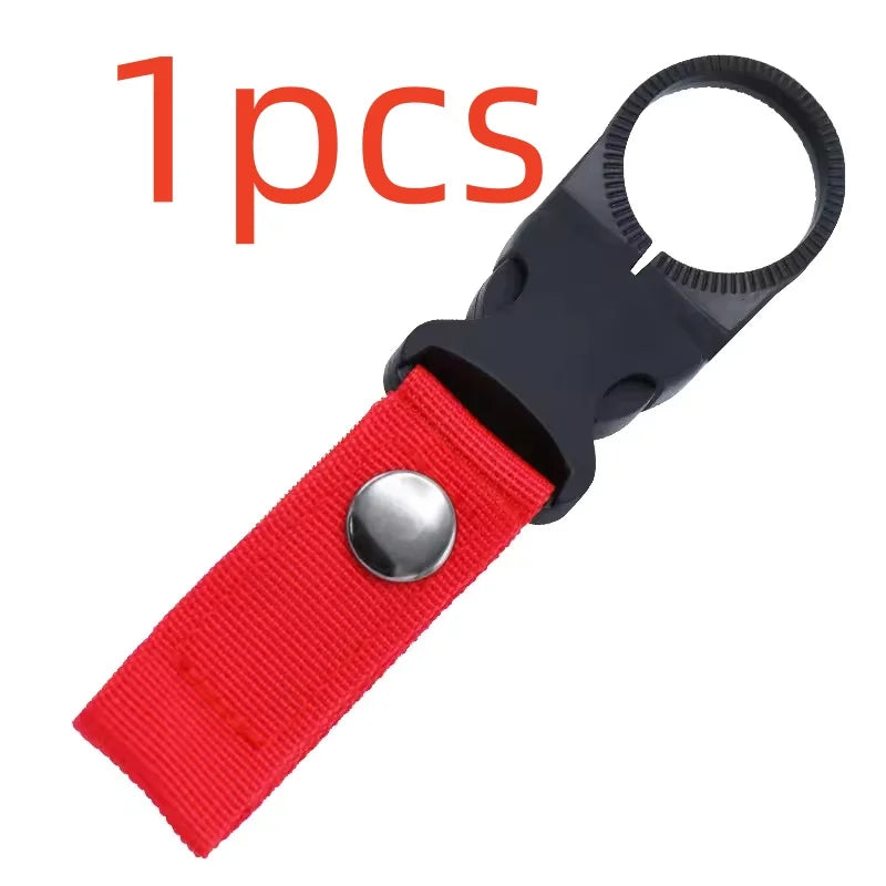 Buckle Hook Water Bottle Holder Clip Climbing Carabiner Belt Backpack Hanger Hooks Water Bottle Nylon Webbing Multifunction Wate