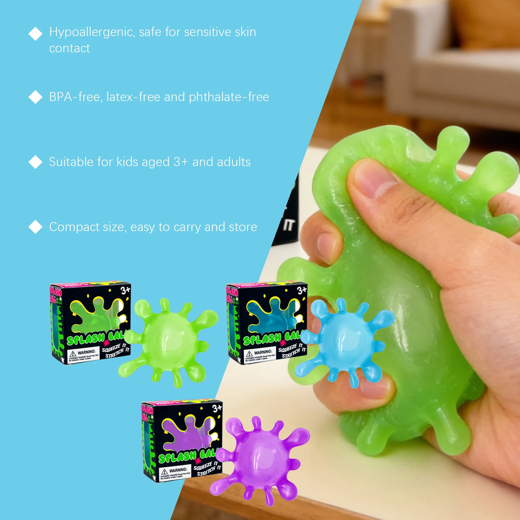 Splash Shaped Pinching Ball Slow Rebound Pressure Relief Ball Maltose Decompression Toy Squeeze Balls Blind Box Party Gif Toys