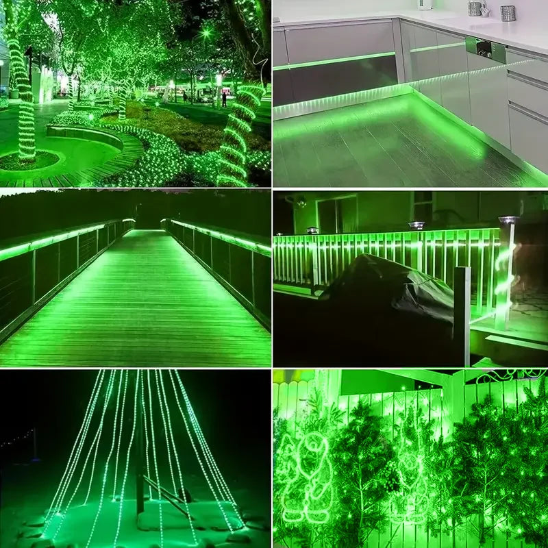 Solar String Tube Light PVC Soft Tube Outdoor Waterproof Copper Wire Light Courtyard Garden Decoration Atmosphere Flashing Light
