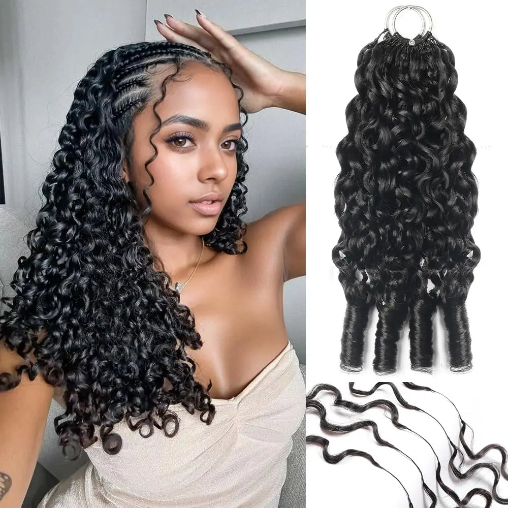 Burmese Curly Feather Crochet Human Hair Knotless Crochet Raw Hair Miracle Knots Double Drawn Vietnamese Crochet Human Hair