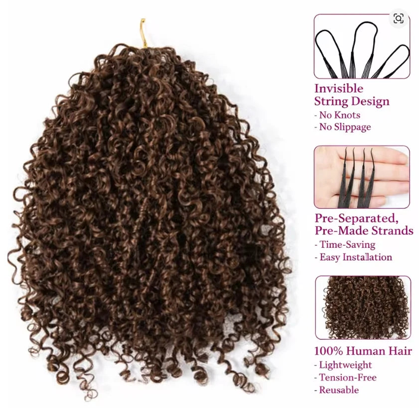 Virgin Hair Crochet Extensions – Curly Style, Multiple Lengths