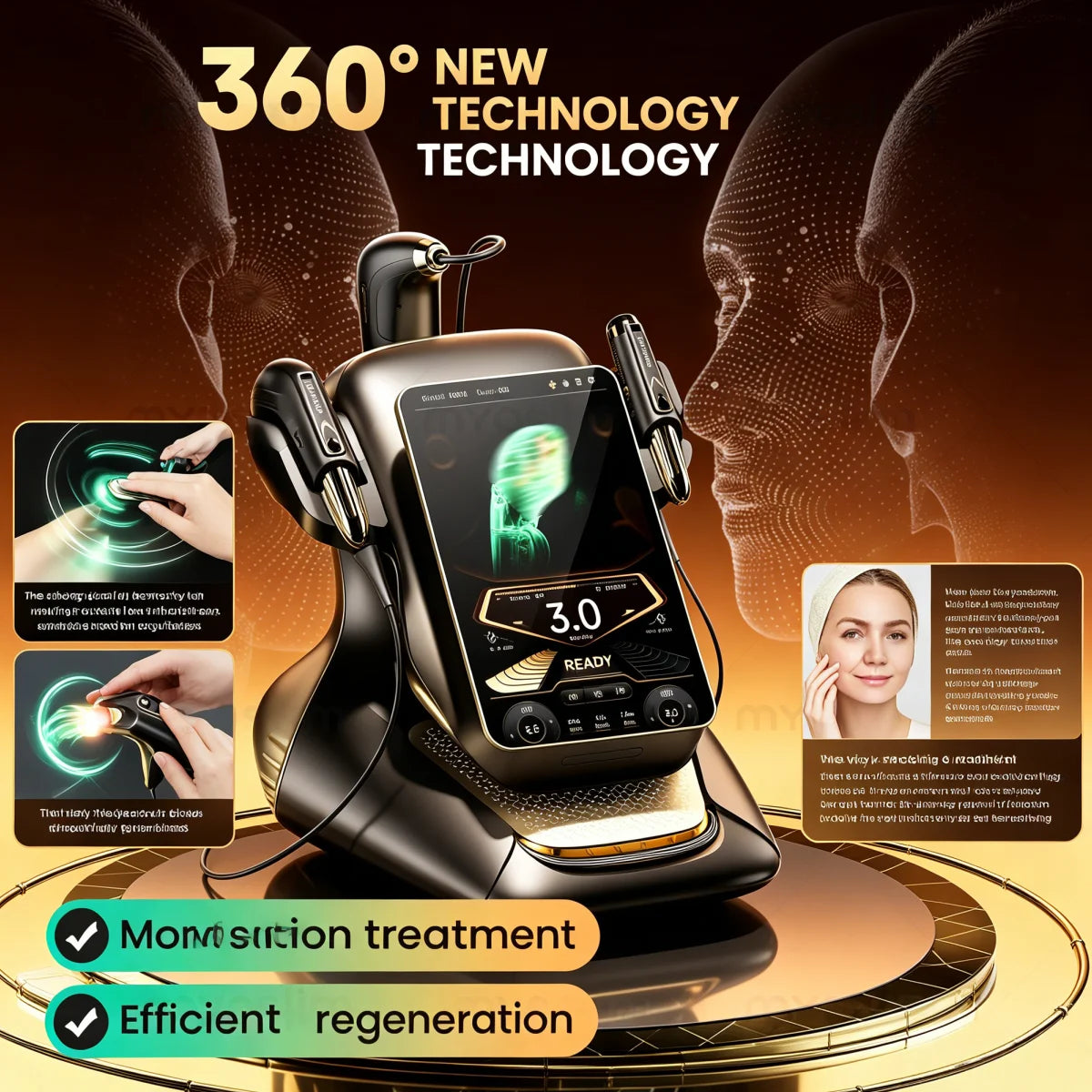 New 360MAX 25D HIFU 3 In 1 Device Non Invasive Anti Aging Facial Slimming Body Firming Salon Beauty Equipment