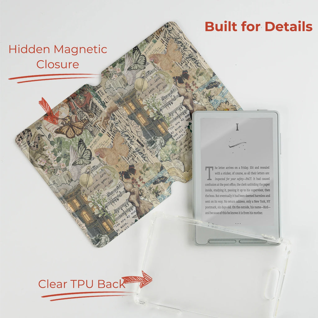 Twosheep Abstract Art Magnetic Detachable Case suit for XTEINK X3, XTEINK X4 Detachable Cover Clear TPU Back Shell Slim Guard