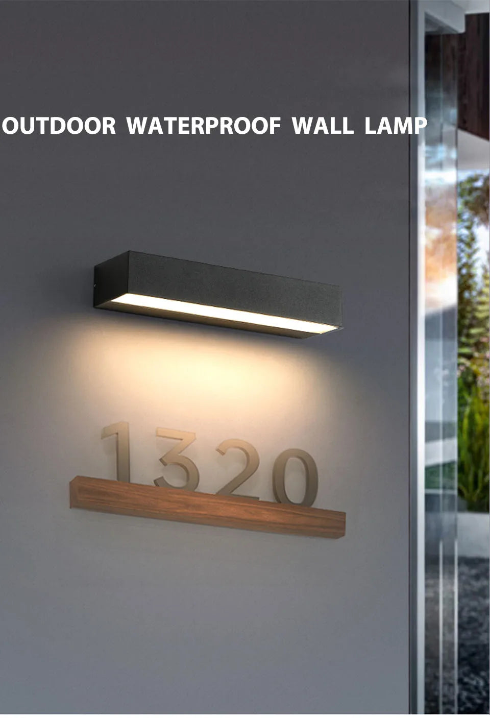 LED Outdoor Porch Wall Sconces Aluminum Exterior Wall Light Fixtures IP65 Waterproof Lamp for House Patio Doorway Garage Decorat