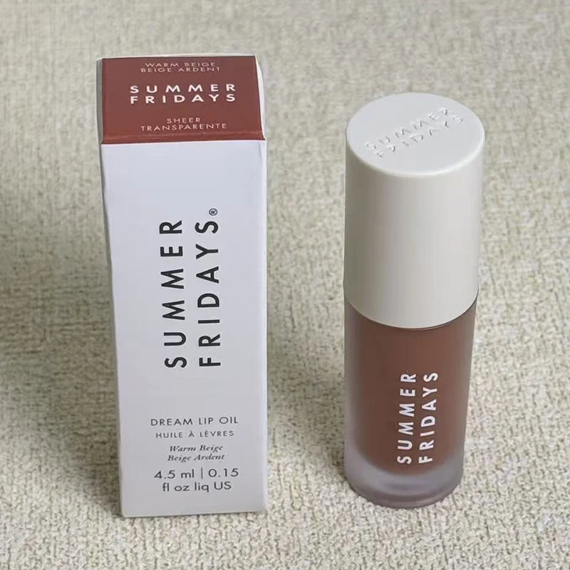 Summer Friday's Long-lasting Moisturize Lip Oil Glaze Pink Sugar Vanilla Beige Birthday Cake Strawberry Soft Serv Gloss Lip Balm