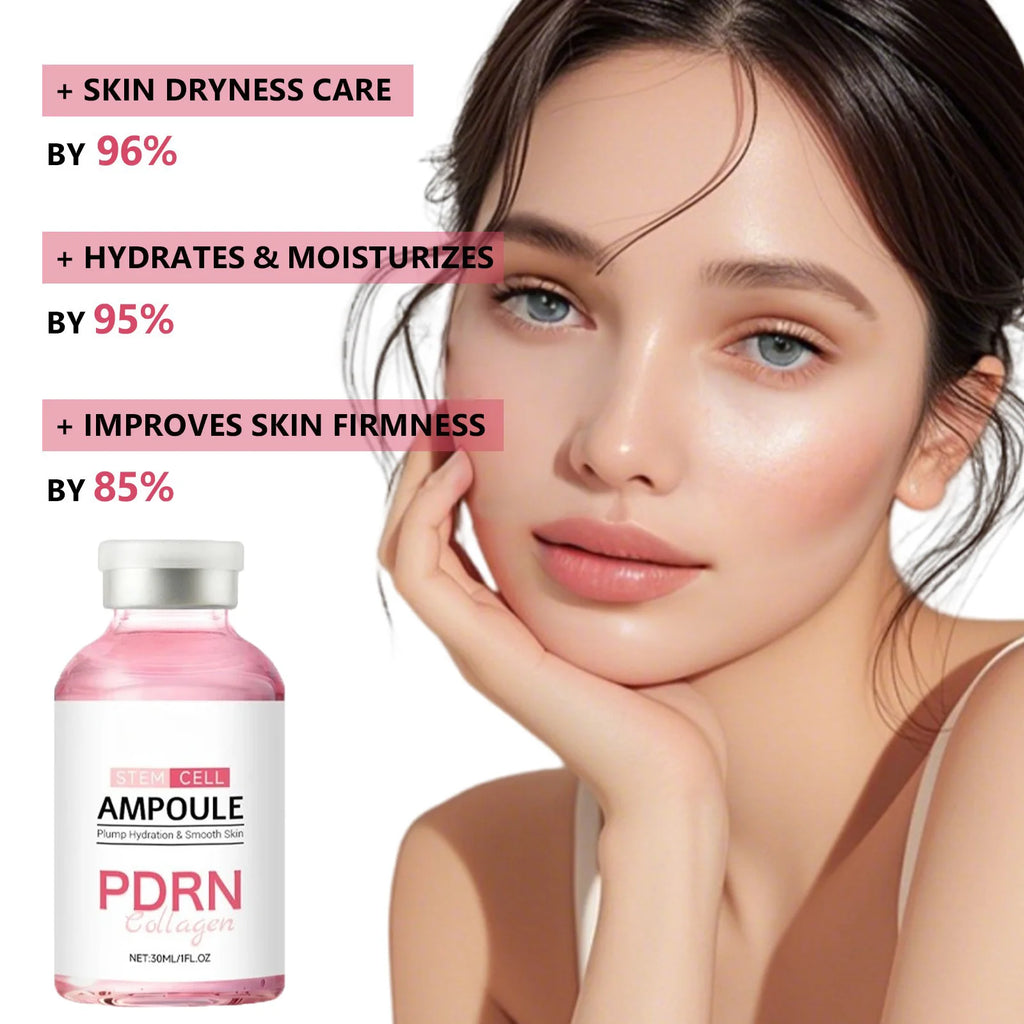 Stem Cell Ampoule Essence, Pink PDRN Ampoule, Collagen Moisturizing Anti-Aging Essence