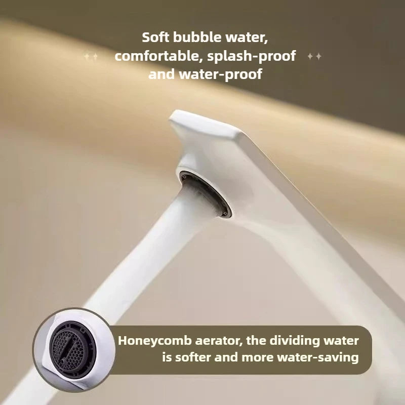 Modern Bathroom Sink Faucet Brass white or brushed gold gray Single Handle Deck Mounted Wash Basin Water Tap Hot And Cold Mixer