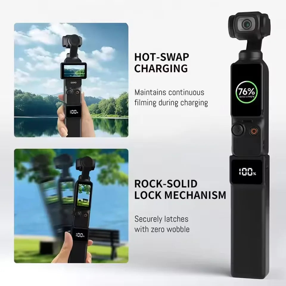 For DJI Osmo Pocket 3/Pocket 4 Battery Handle Osmo Pocket 3/4 Battery 5000mAh 18W