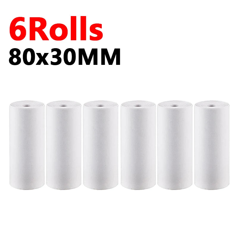 80mm Thermal Receipt Paper 3/6/10Rolls White Paper For 80mm Mini Portable Thermal Receipt Bill Printer For Business Printing