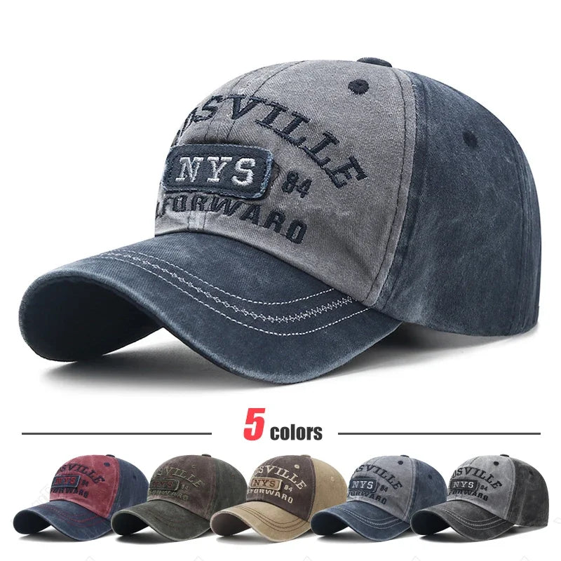 New Style Washed Old Letter Embroidered Caps Outdoor Fashion Personality Street Sun Visor Baseball Cap