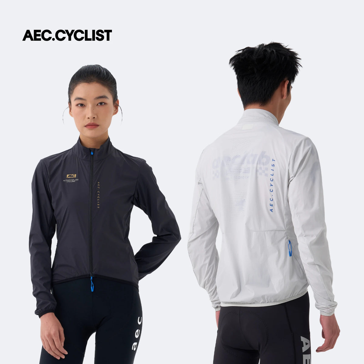 AEC.CYCLIST Windbreaker Cycling Jacket Men Women Ultra Light Quick Dry Cycling Jersey Breathable Bike Coats Zippered Side Pocket