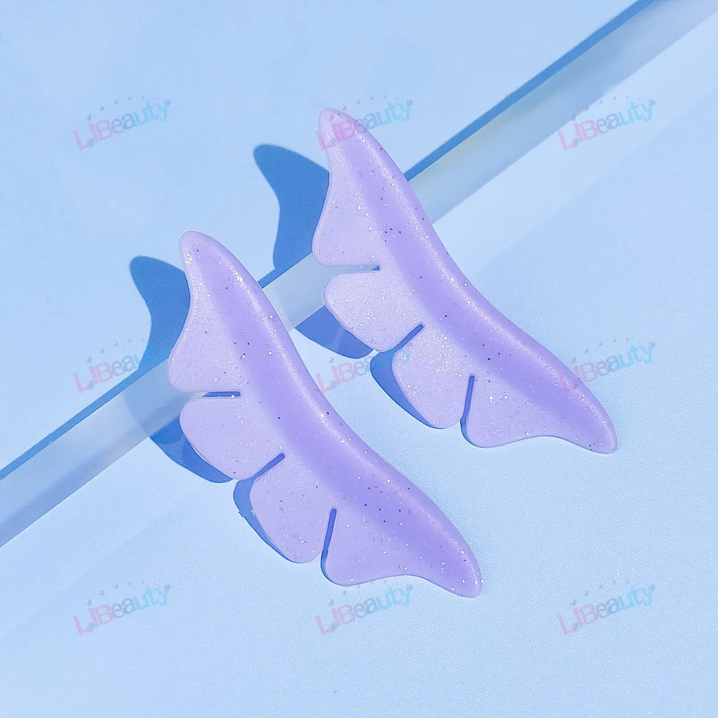 Libeauty 1 Pair Silicone Glitter Butterfly Lash Lift Shield Eyelash Perm Pads Lash Lifting 3D Eyelash Curler Accessories Tool
