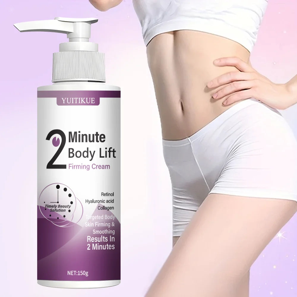 2 Minute Body Lift Firming Cream with Retinol & Hyaluronic Acid, Tightens Belly, Thighs & Arms, 150g