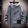 Fashion 2026 Spring Autumn Men's Casual Hooded Jackets Outdoor Zipper Windbreaker Coats Streetwear Plus Size M-4XL Tops Clothing