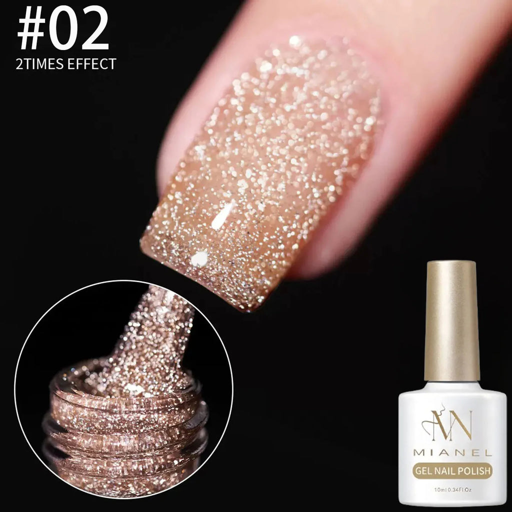 1-12pcs Wine Red Flash Crushed Strobe High Density Diamond Glitter Gel Nail Polish Black Nails Red Nails White Nails