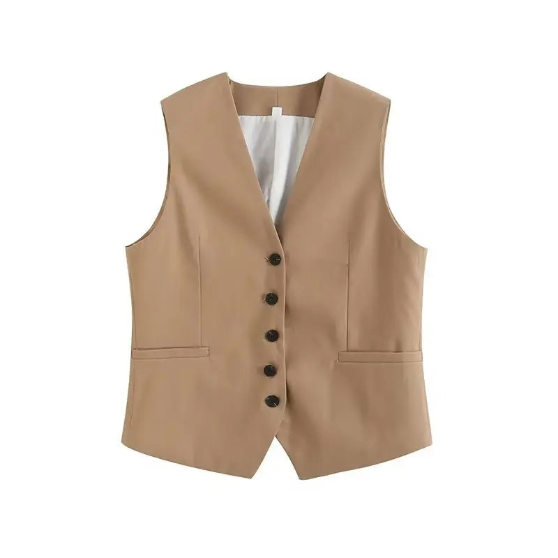 Retro Linen Office Lady Women Suits V Neck Vest Blazer Commuter Wide Leg Shorts Fashion 2024 Summer Vintage 2 Piece work clothes