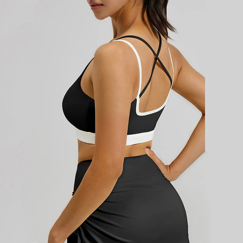 2026 Women's Sports Bra Fixed Cup Yoga Pilates Running Jump Rope Comfortable Tank Top