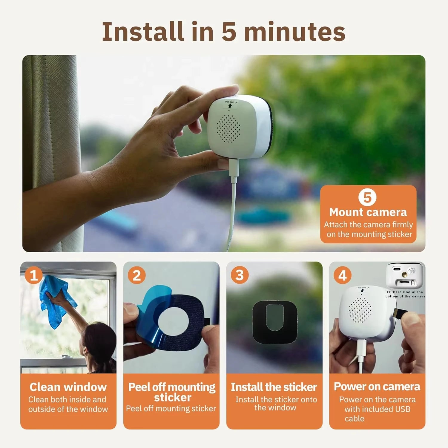 WiFi Camera Safety Monitor Mini 1080P HD Camcorders Indoors Night Version Video Intelligent Camera Security Protection NEW 2026