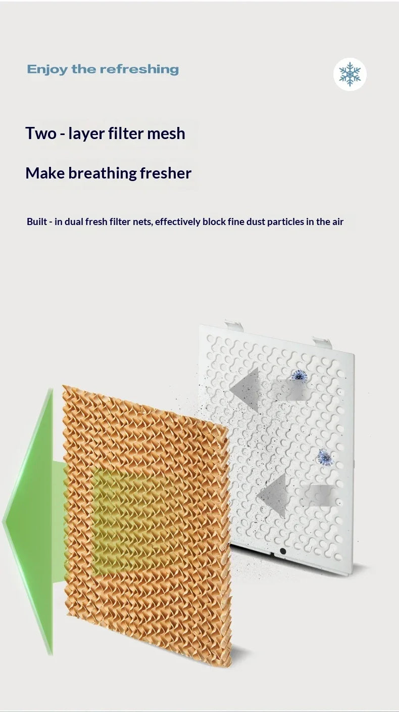SIHAO Portable Air Conditioner Fan Humidifier Evaporative Cooler with Remote Control 10L Water Tank Strong Wind Silent Cooling