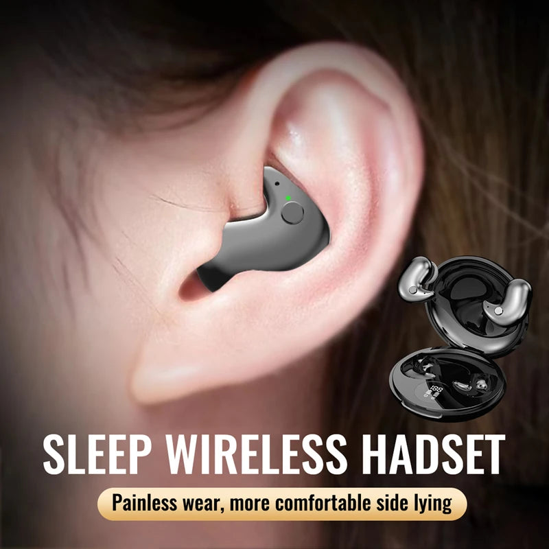 Lenovo Invisible Sleep Headset With Mic Wireless Bluetooth Earphone Ipx5 Waterproof Ultra-Compact HiFi Stereo Sports Earbuds