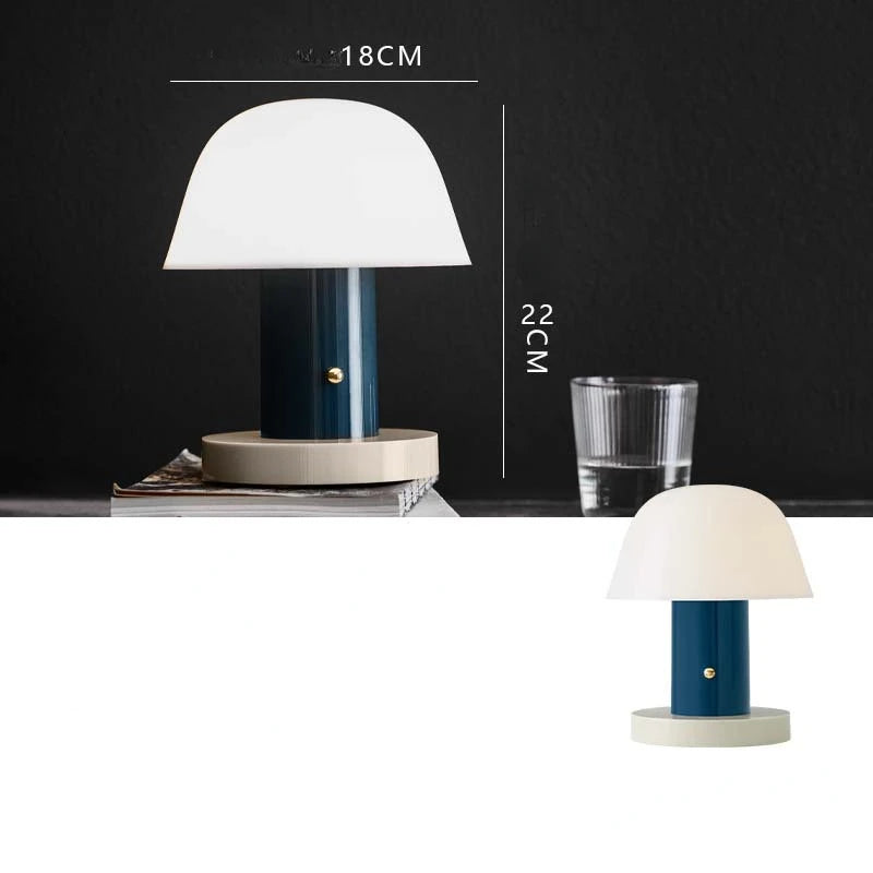 Cordless Mushroom Table Lamp Rechargeable Battery Operated Small Mushroom Night Light for Bedroom Living Room Restaurant Outdoor