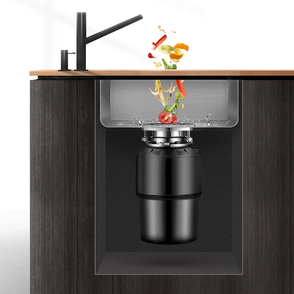 Kitchen Garbage Disposal 630W Continuous Feed 2800RPM Quiet Operation Food Waste Disposer Grinding System EU Plug 250V