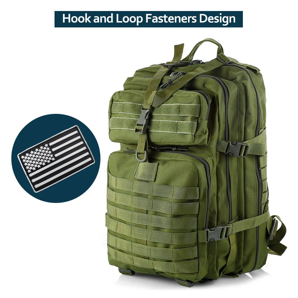 50 Liters Outdoor Tactical Dual Shoulder Large 3P Backpack Backcountry Cycling Sports Backpack Travel Attack Camouflage Multi-Fu