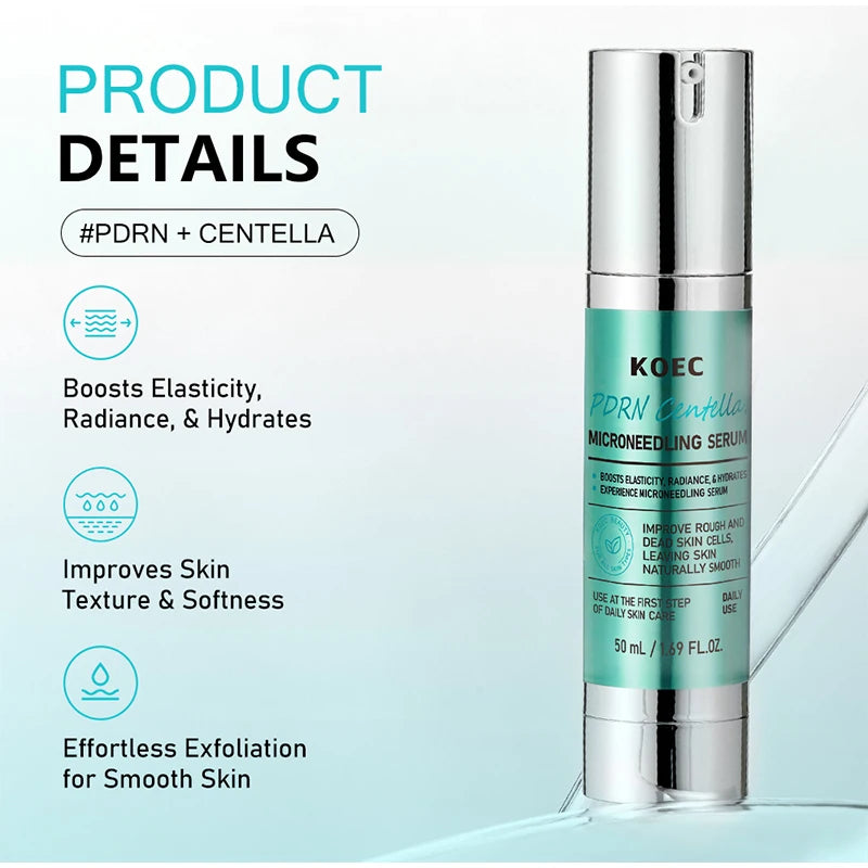 Spicule Microneedling Serum,Pore Exfoliation,Centella Asiatica Propolis Aloe Extract Moisturizing Booster,Korean Glass Skin Care