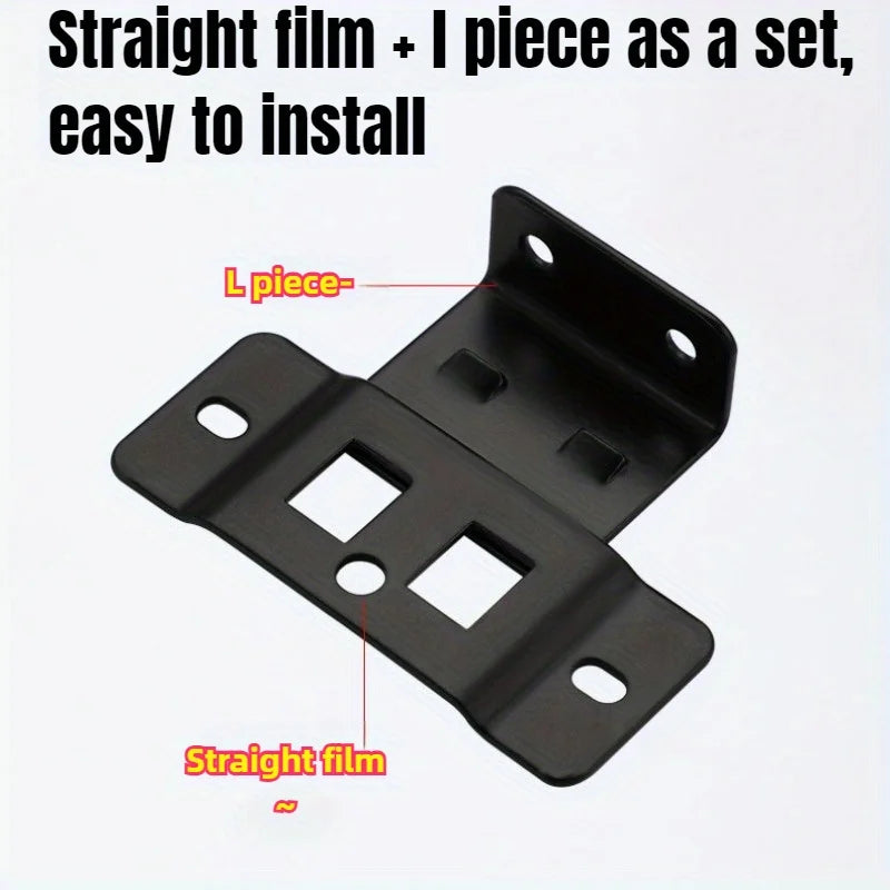 4 Pair Metal Fixing Buckle Two in One Insert Furniture Laminate L Shaped 90 Degree Connector Bracket Hardware Easy Install Home