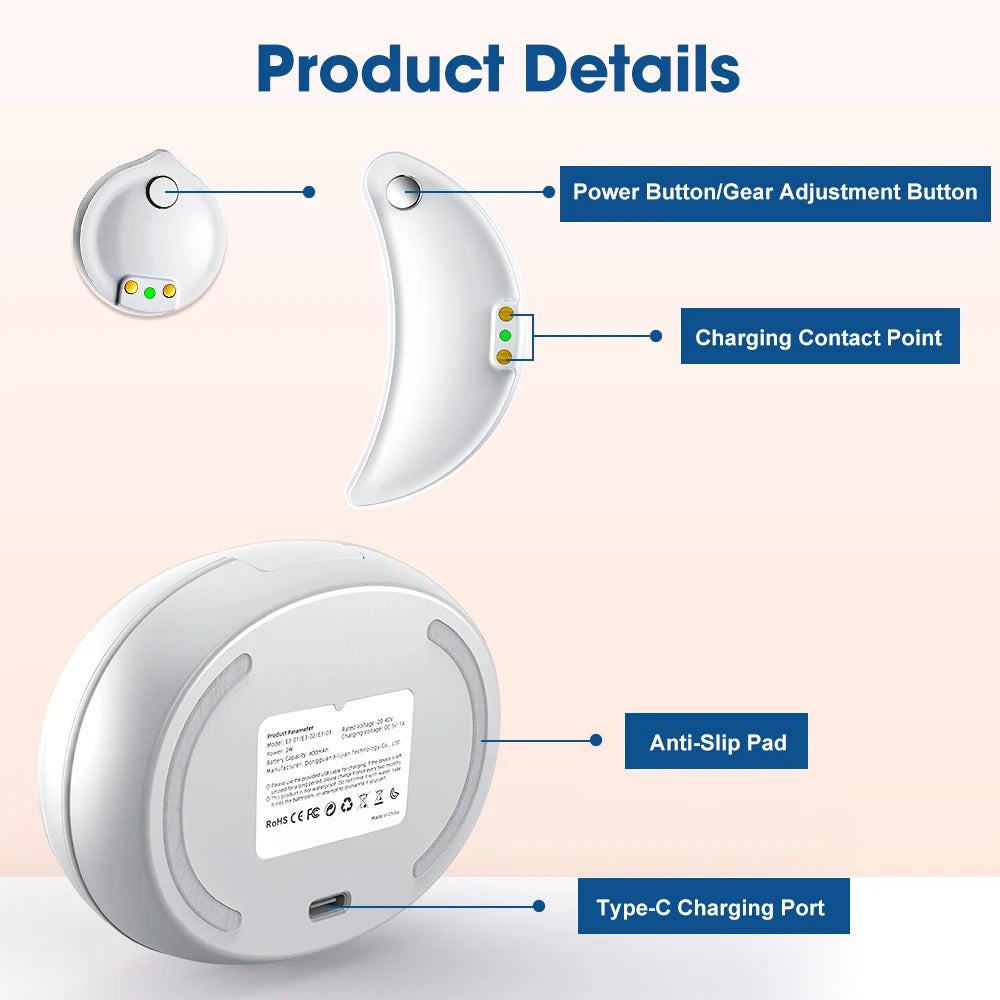 2-IN-1 Face & Eye Beauty Massager Micro-current Red Light EMS Anti Aging Bags Dark Circles Reduce Electric Eye Rejuvenation Pads