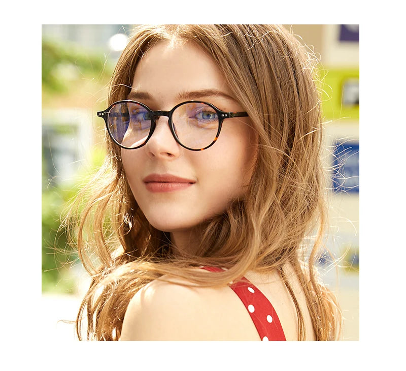 ZENOTTIC XS Size Unisex Ultralight Acetate Small Round Eyewear Anti Blue Light Blocking Computer Glasses Fashion Optical Frame