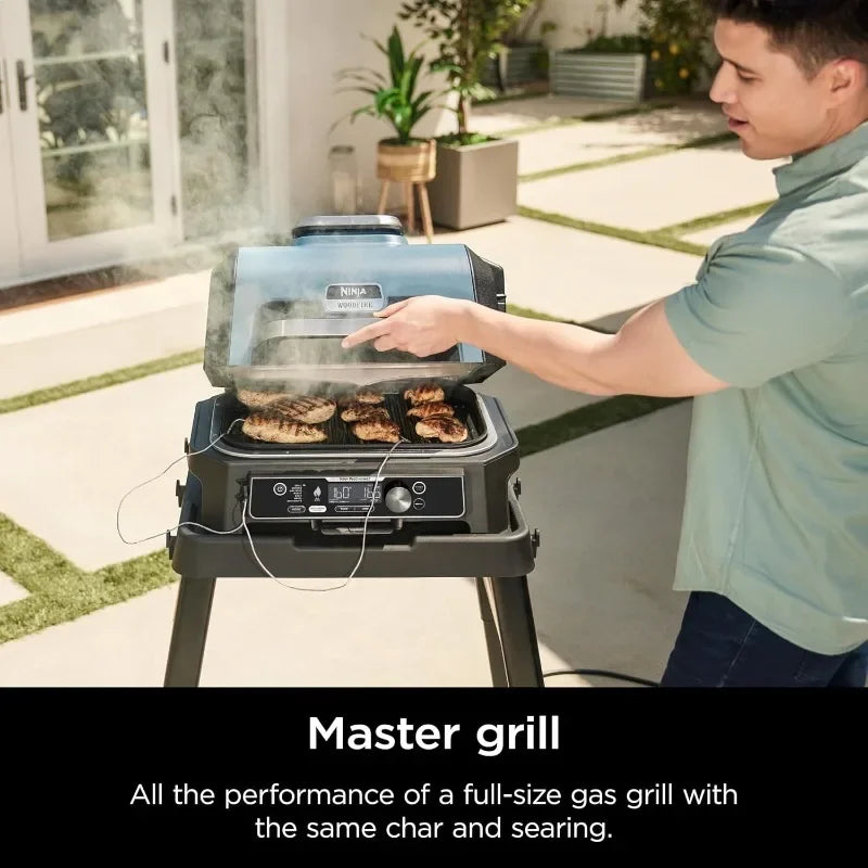XL Outdoor & ,, App Enabled,-In-1 Master Grill, BBQ Smoker