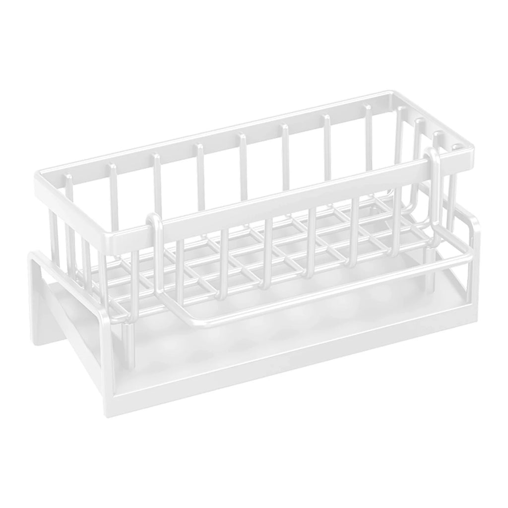 Kitchen Sink Organizer Countertop Rack Multifunctional Sponge/Cleaning Cloth/Brush Holder Drain Rack Dish Soap Storage