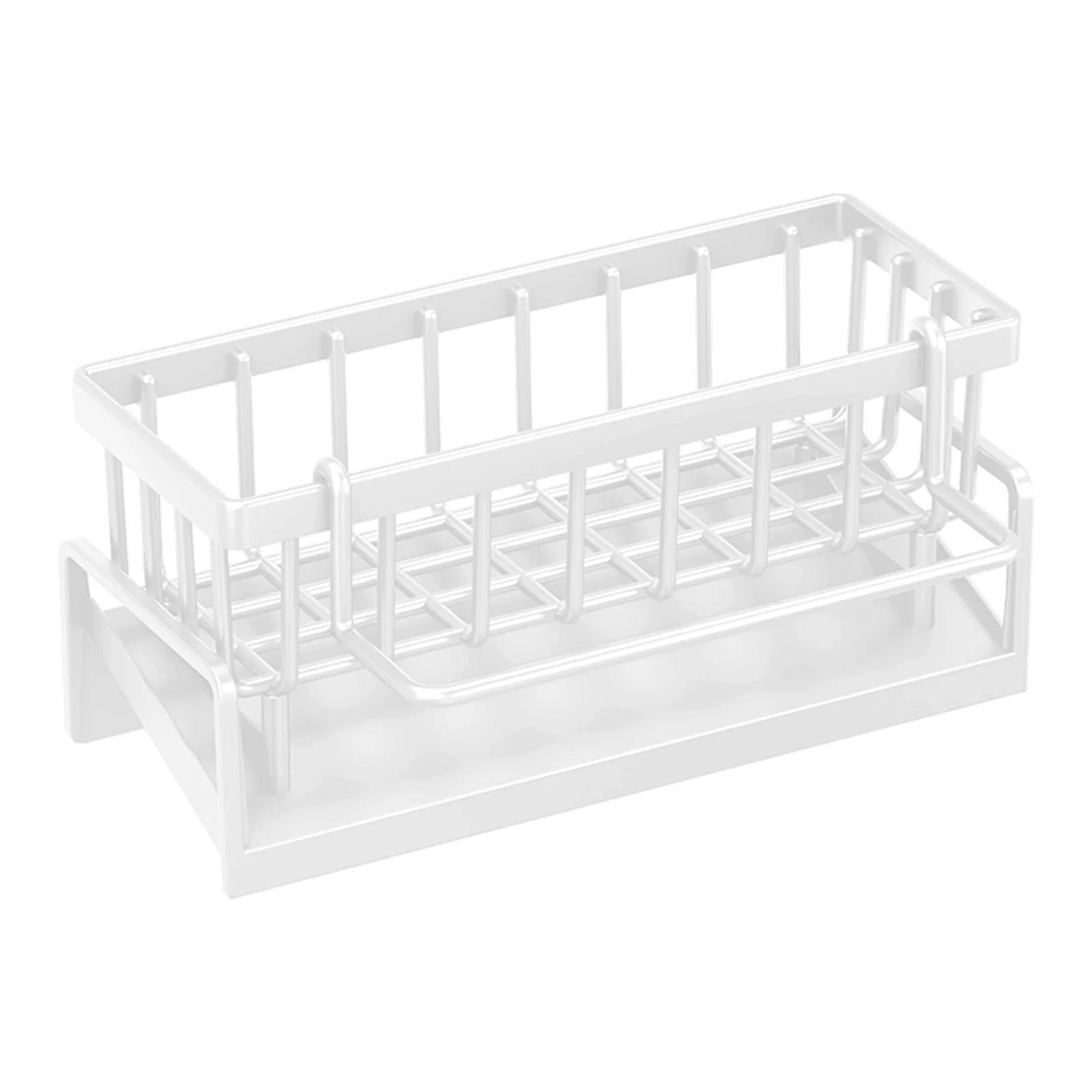 Kitchen Sink Organizer Countertop Rack Multifunctional Sponge/Cleaning Cloth/Brush Holder Drain Rack Dish Soap Storage