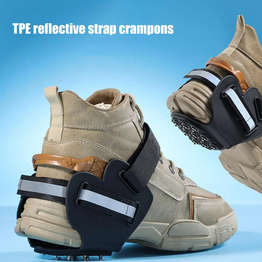 Outdoor Anti-slip Shoe Spikes Winter Crampon Ice And Snow Grip Boots Covers With 9 Metal Spikes Snow Grippers Ice Snow Cleats
