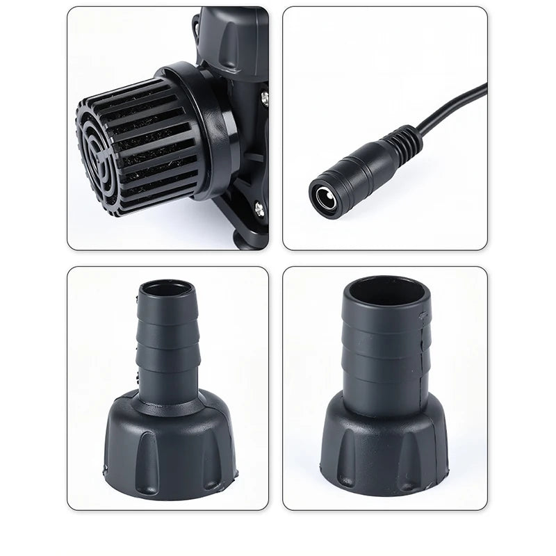 DC12V Water Pumps Lift 5M 500/800L/H Solar Brushless Motor Water Circulation Water Pump Ceramic Shaft Ultra Quiet Submersibles