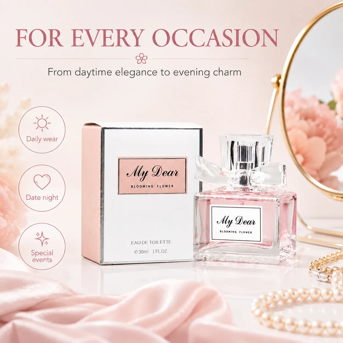 30ml Floral Sweetheart Perfume EDT Eau De Toilette Long Lasting Fragrance Portable Travel Suit Gift First Choice